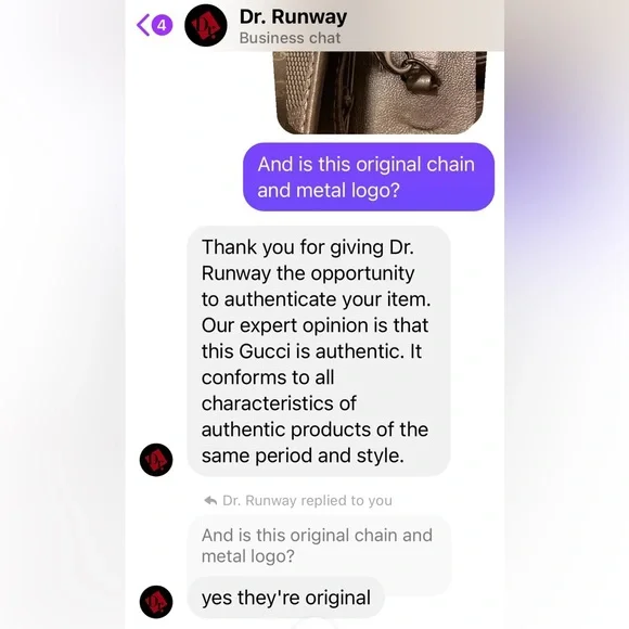 Authentic Gucci Imprime Wallet on Chain - Picture 12 of 12